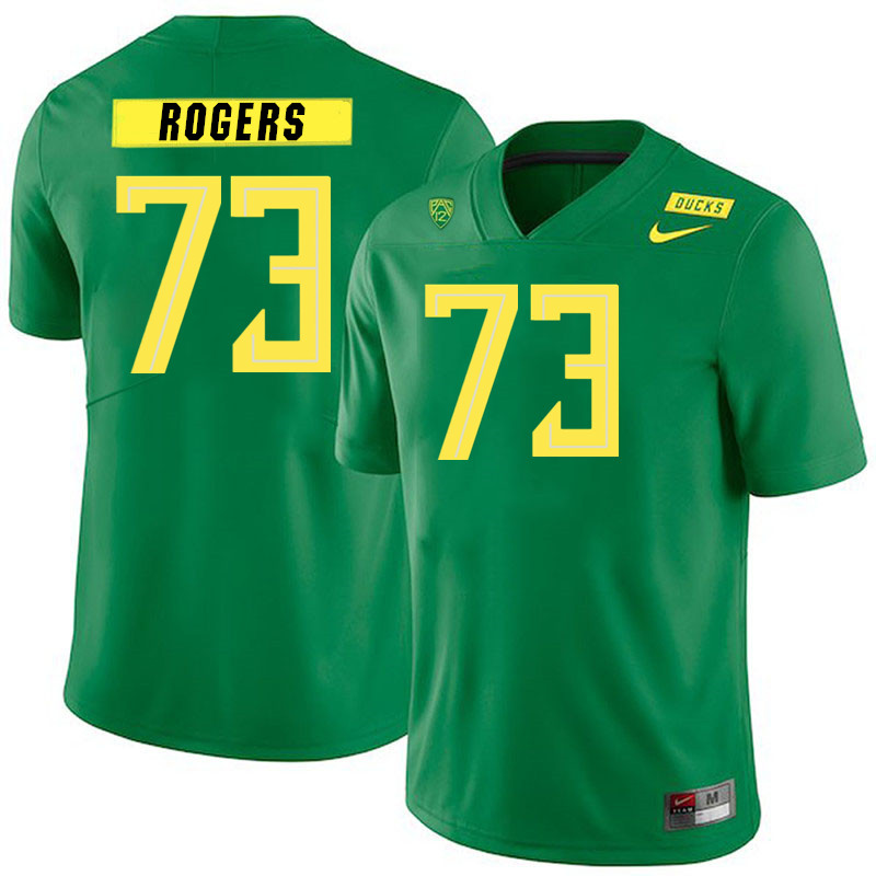 Men #73 Kawika Rogers Oregon Ducks College Football Jerseys Stitched Sale-Green